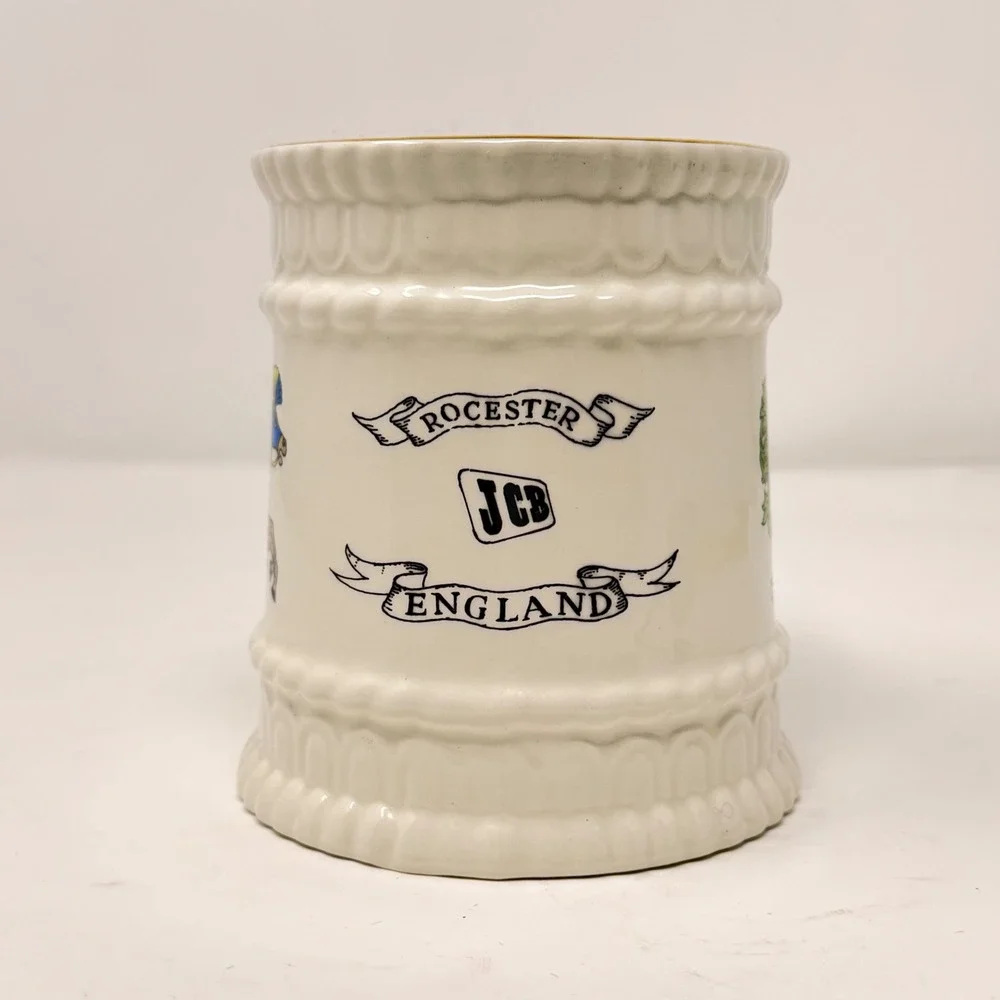 Vtg Sampson Bridgwood Lifelong Ironstone Knight Tankard Mug Coat of Arms England